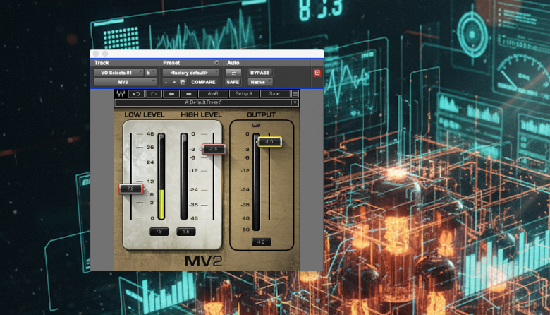 Waves MV2 Low Level (upward) and High Level (downward) compressor plugin Overview Featured Image