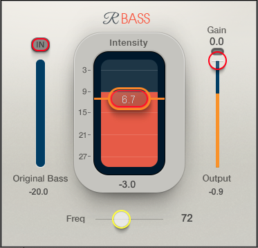 Waves RBass Plugin Main Window